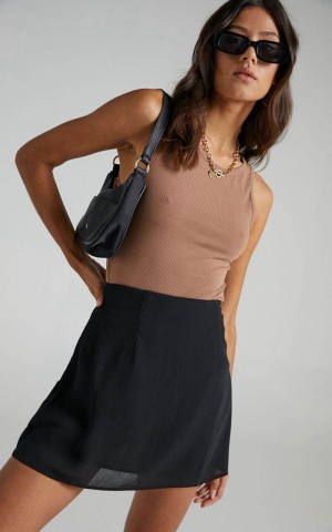 Showpo Can't You Tell Top - Ribbed Tank Top Mocha | WQYCND379