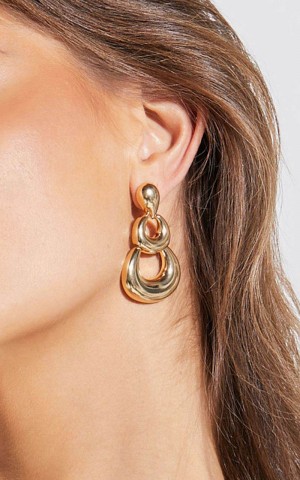 Showpo Raquel Earrings - Tripple Drop Detail Earrings Gold | OLGJUH951