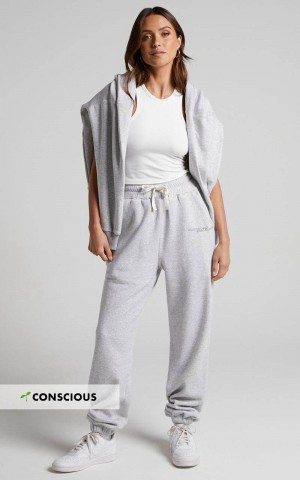 Showpo The Hunger Project X Showpo Mid Waisted Sweatpants Grey | LDOIXA807