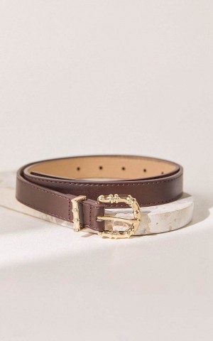 Showpo Valerie Buckle Belt Brown | OMGDSJ936