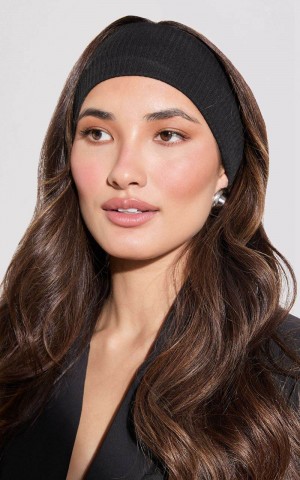 Showpo Vilma Headband - Thick Ribbed Headband Black | YXWSRV873