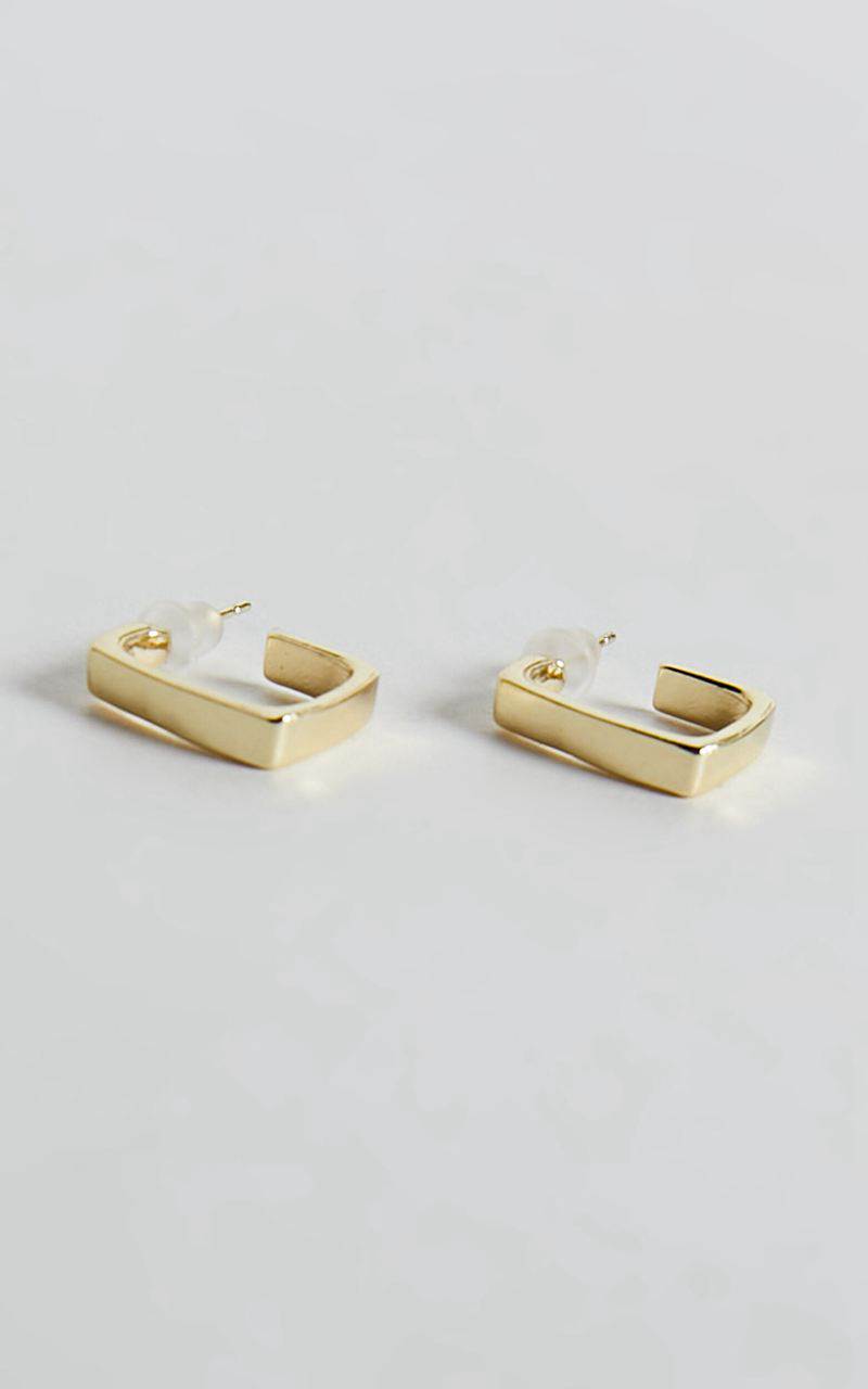 Showpo Abella Earring - Open Back Square Earring Gold | SLNAYJ319