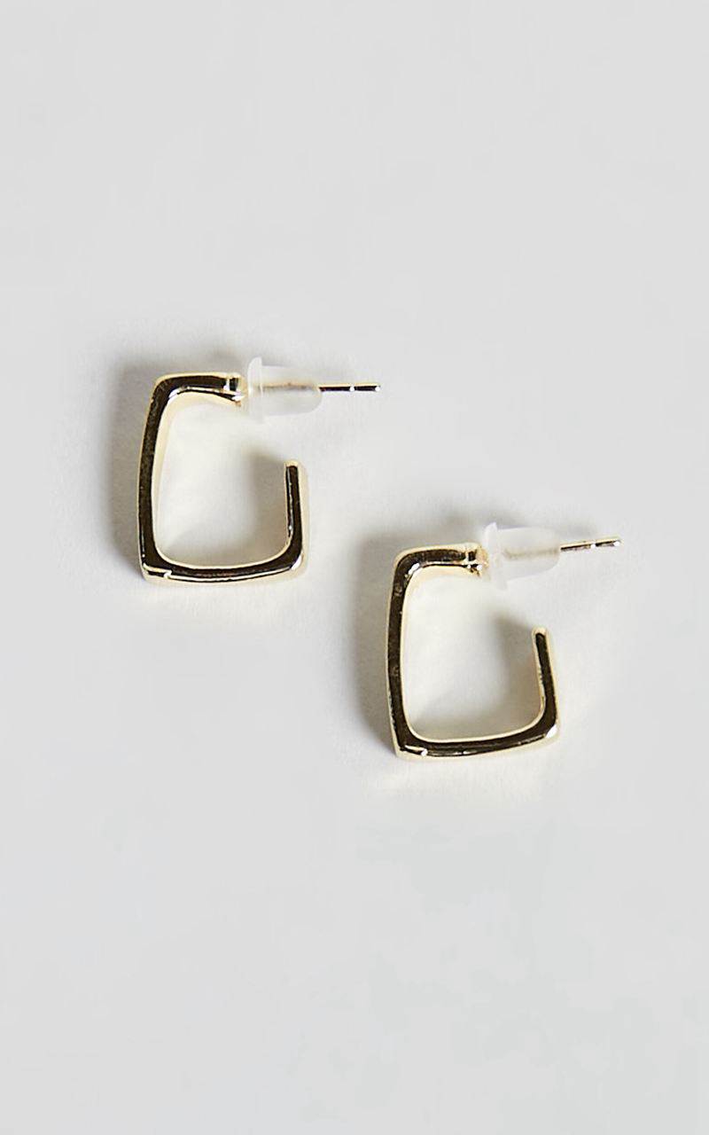 Showpo Abella Earring - Open Back Square Earring Gold | SLNAYJ319