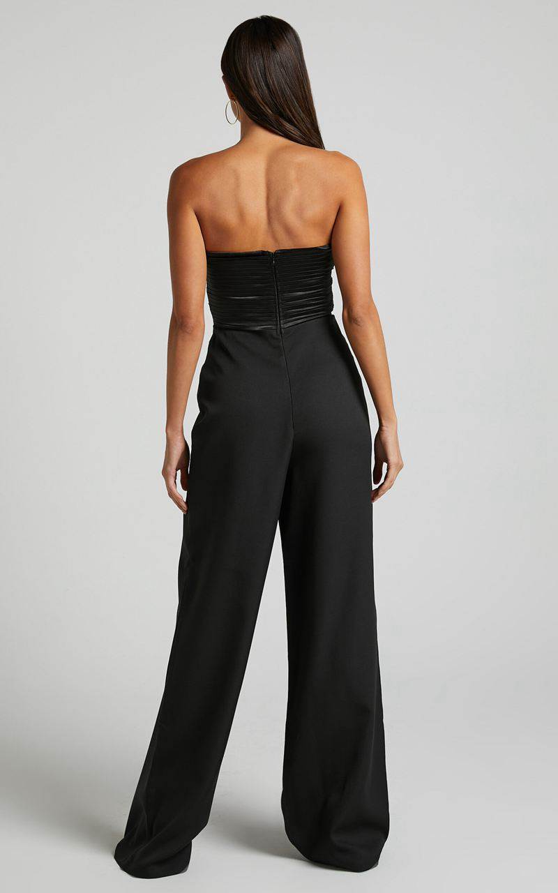 Showpo Almaeh Jumpsuit - Twist Front Detail Jumpsuit Black | JLFSMC512