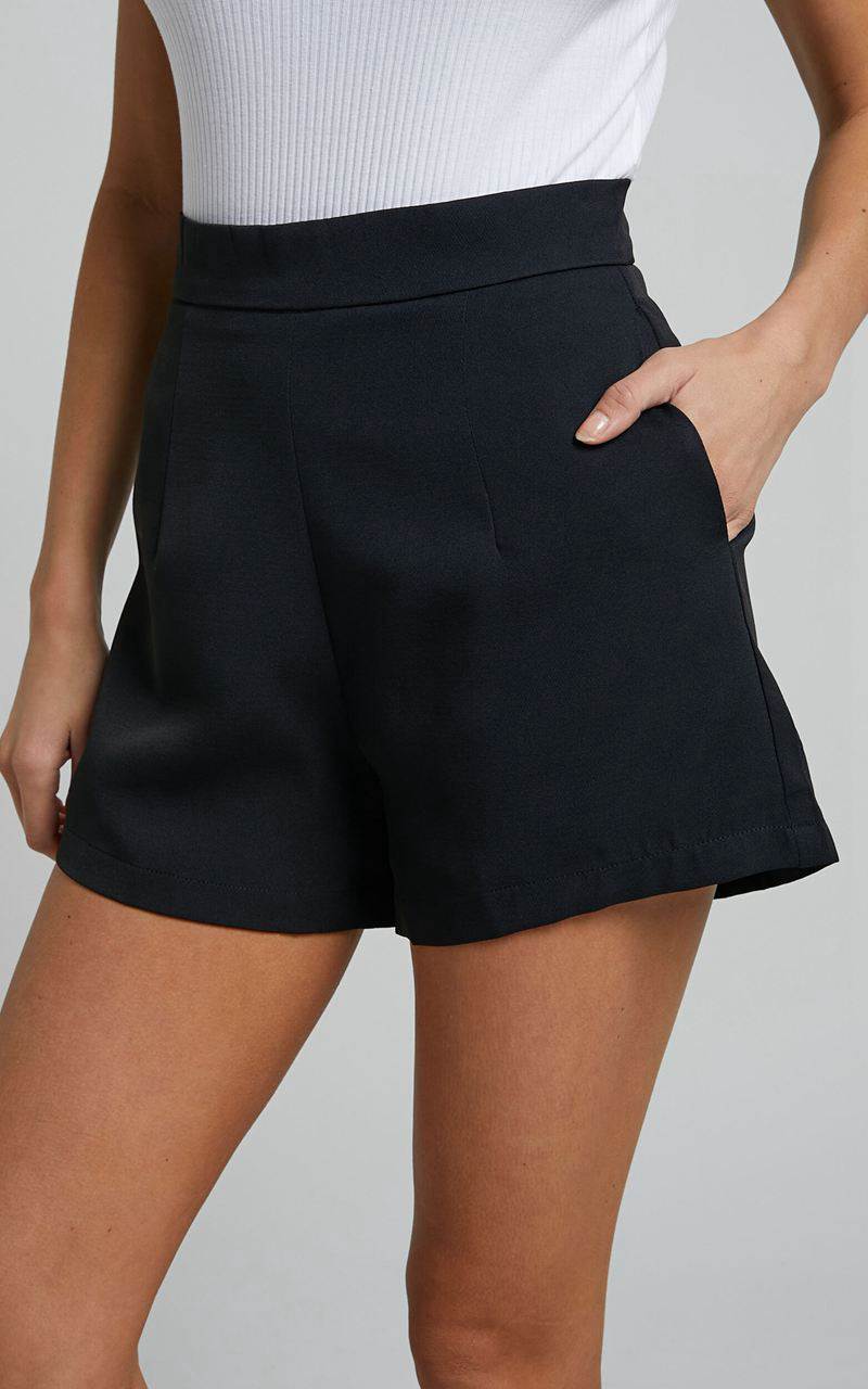 Showpo Along The Ride Mini Shorts - Tailored Shorts Black | KGOCIF714