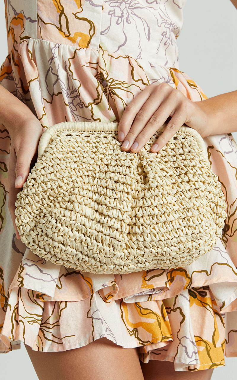 Showpo Amalfi Natural Weave Clutch Natural | XERBGN901