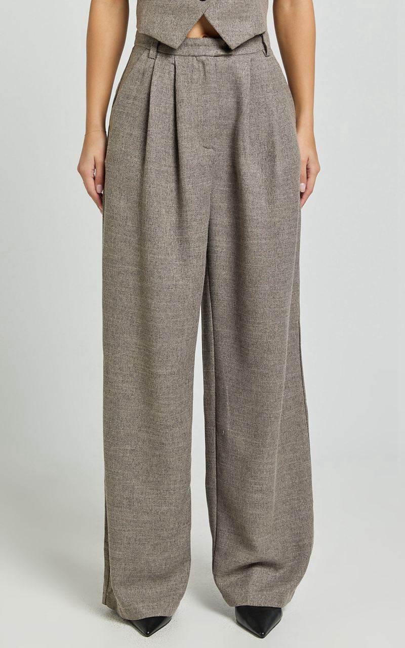 Showpo Andie Pants - High Waist Tailored Pants Grey | MUBRIO942