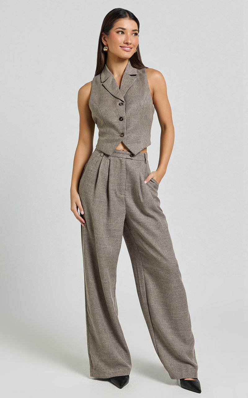 Showpo Andie Pants - High Waist Tailored Pants Grey | MUBRIO942