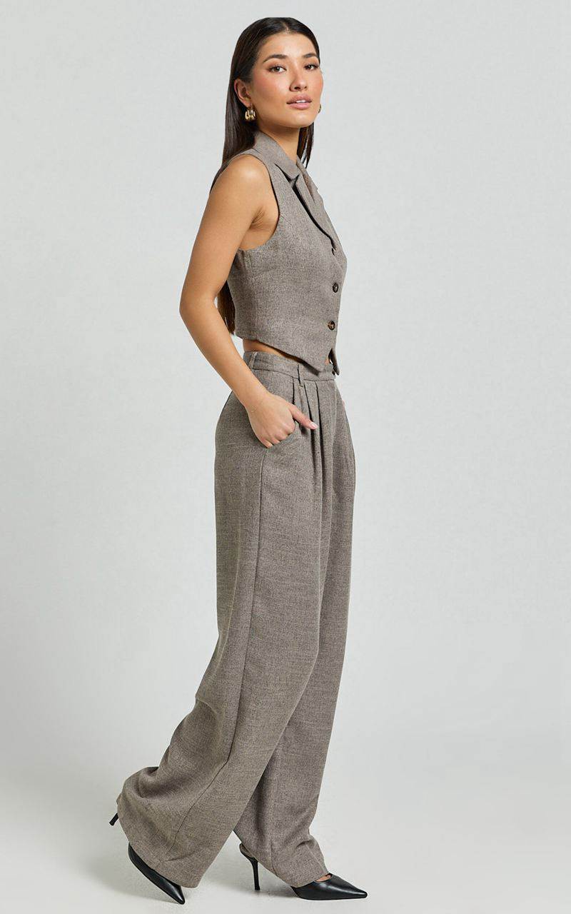 Showpo Andie Pants - High Waist Tailored Pants Grey | MUBRIO942