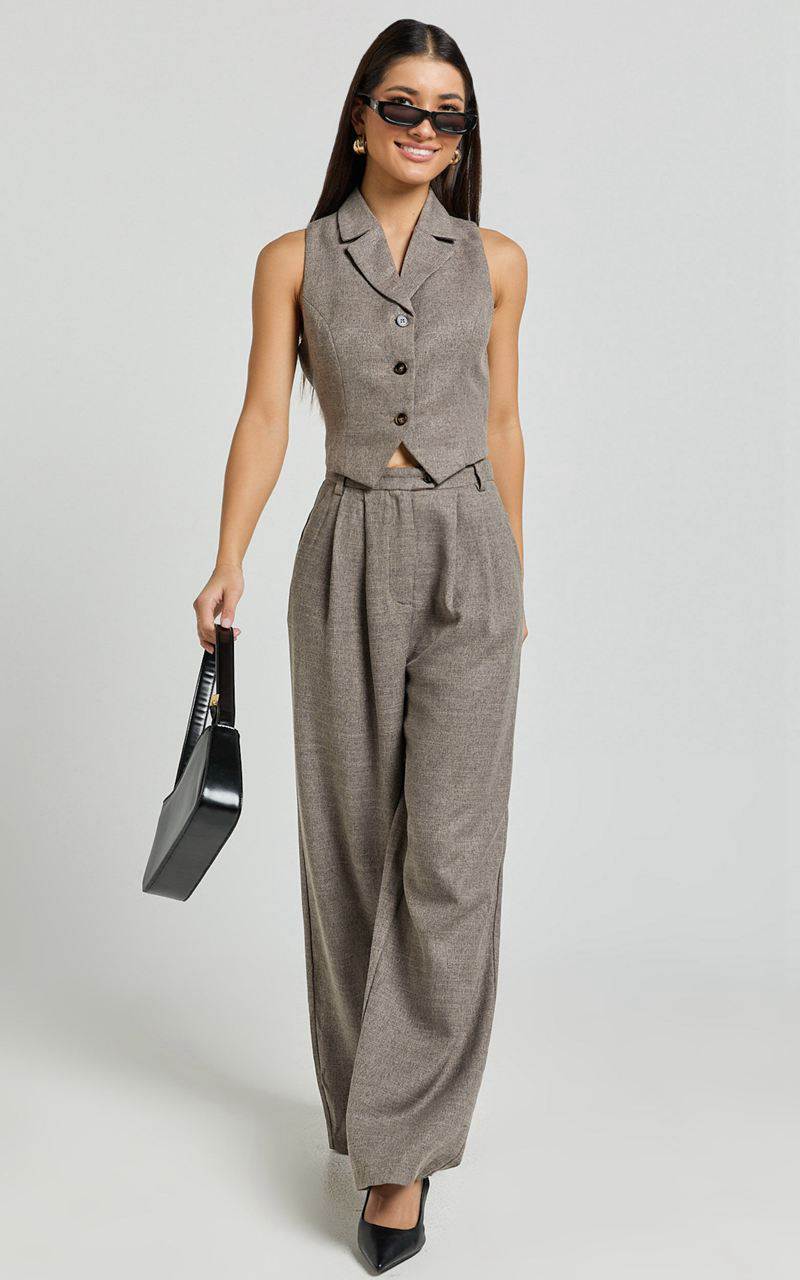 Showpo Andie Pants - High Waist Tailored Pants Grey | MUBRIO942