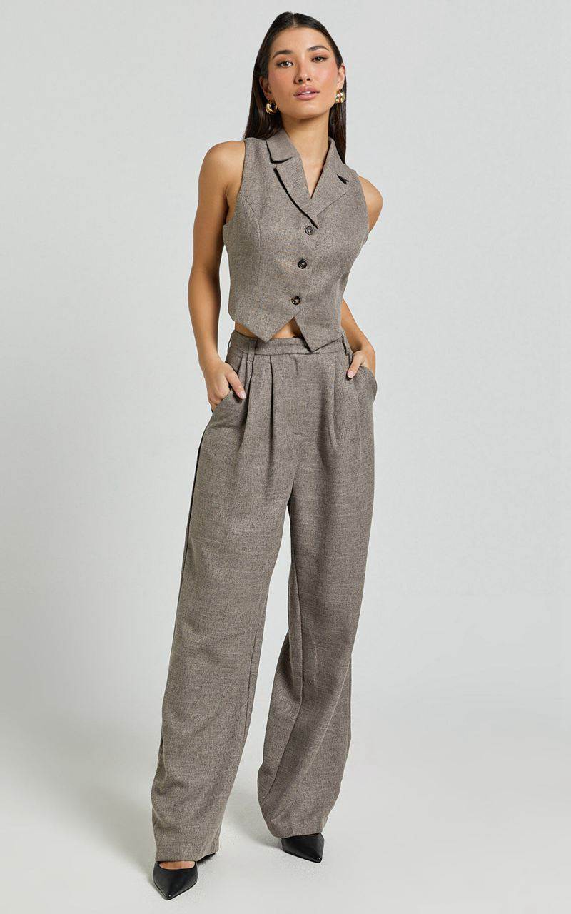 Showpo Andie Vest - Button Through Collared Vest Grey | UVSGBF857