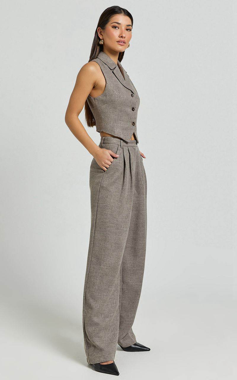 Showpo Andie Vest - Button Through Collared Vest Grey | UVSGBF857