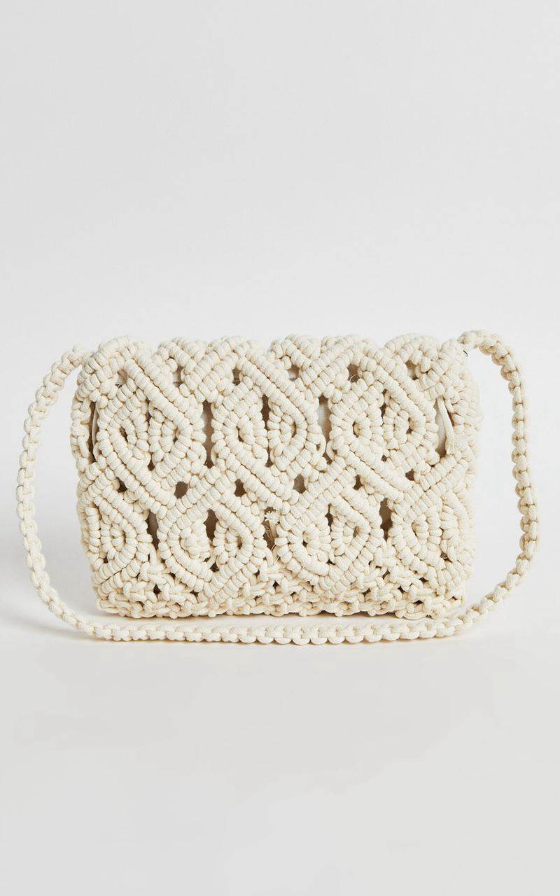 Showpo Bondi Bag - Macramae Crossbody Cream | ZJQENW638