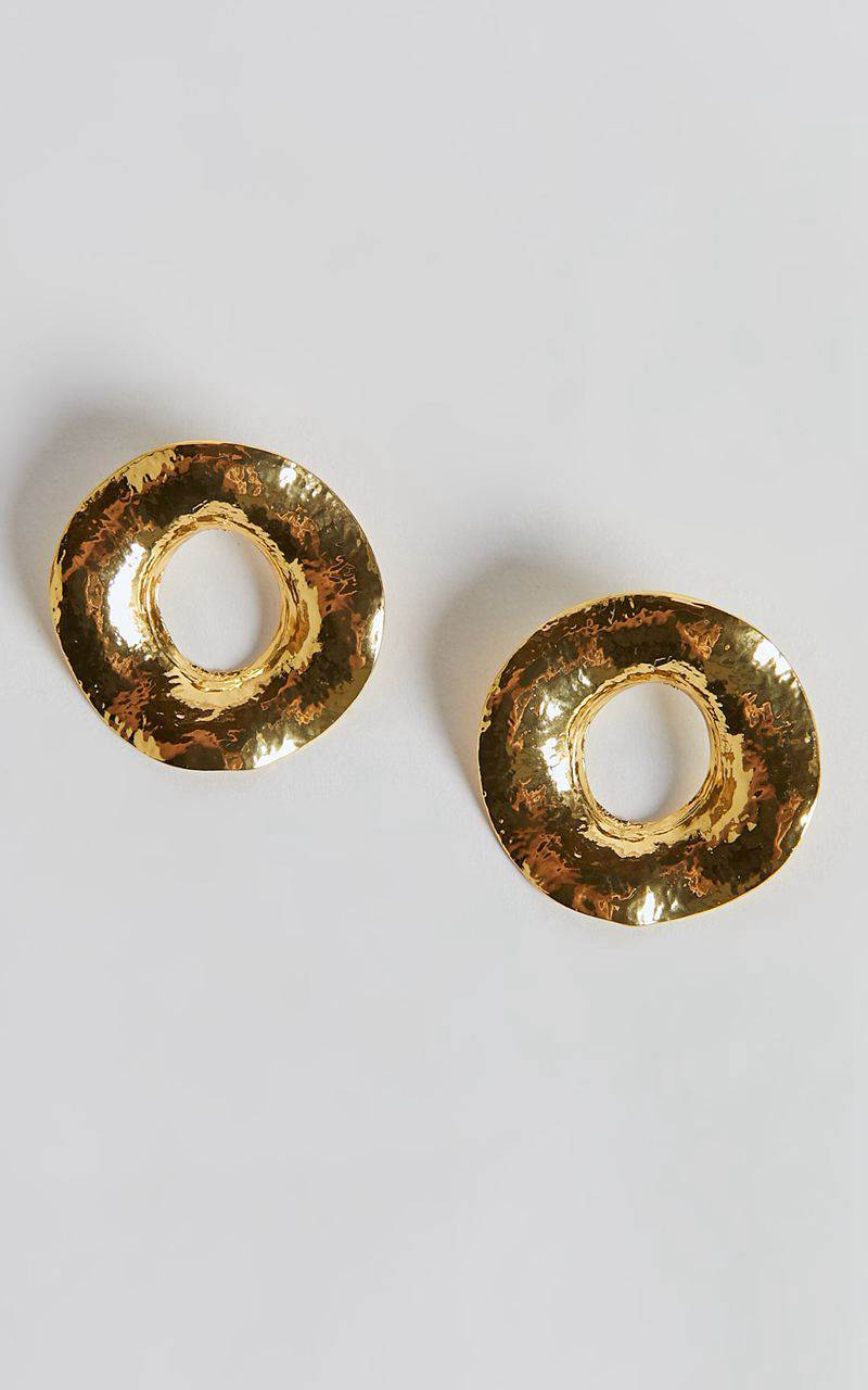 Showpo Breann Statement Earrings Gold | EBCVWH682