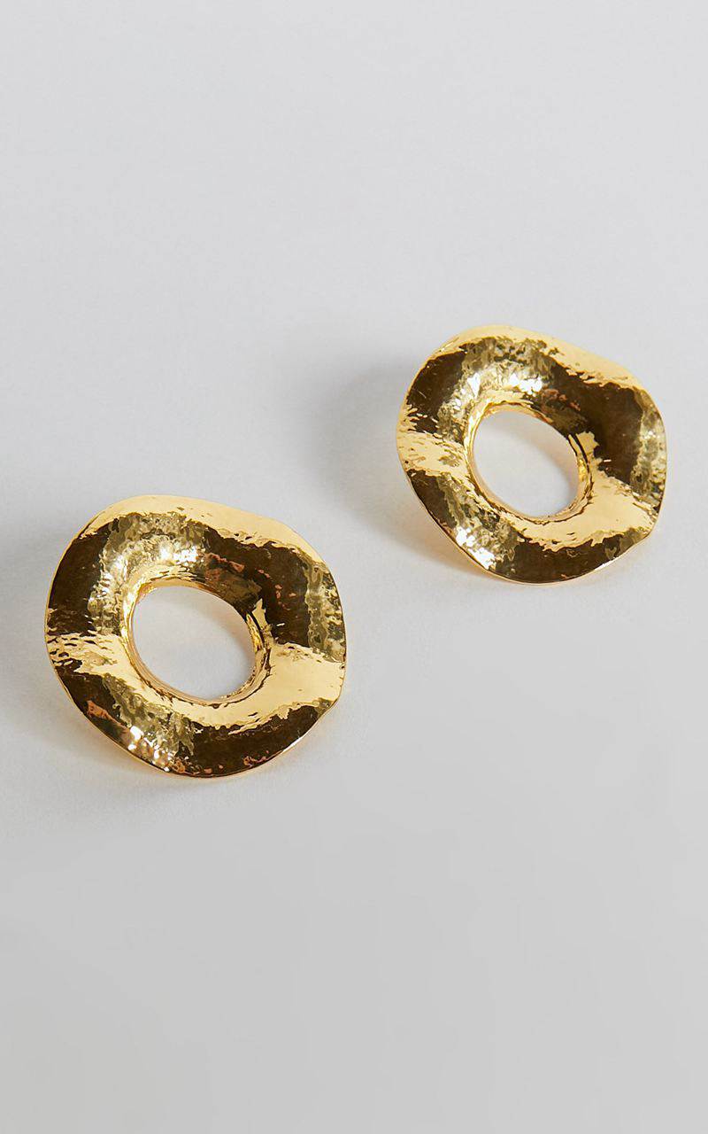 Showpo Breann Statement Earrings Gold | EBCVWH682