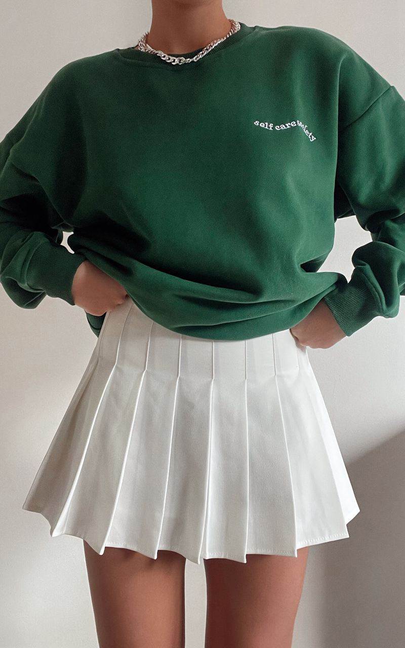 Showpo Cailin Pleated Skirt White | WJUYOZ529