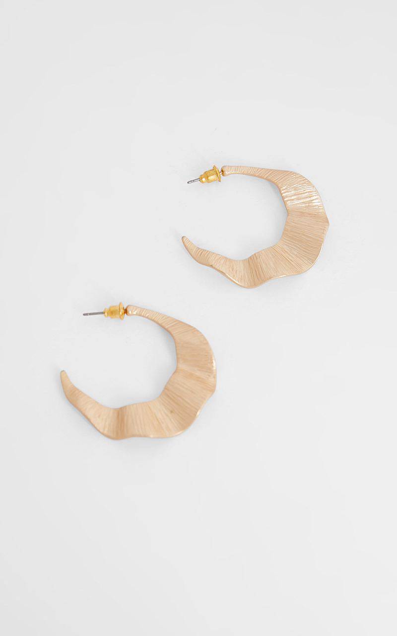 Showpo Celynna Earrings - Wavy Half Hoop Earrings Gold | WCAYNI159