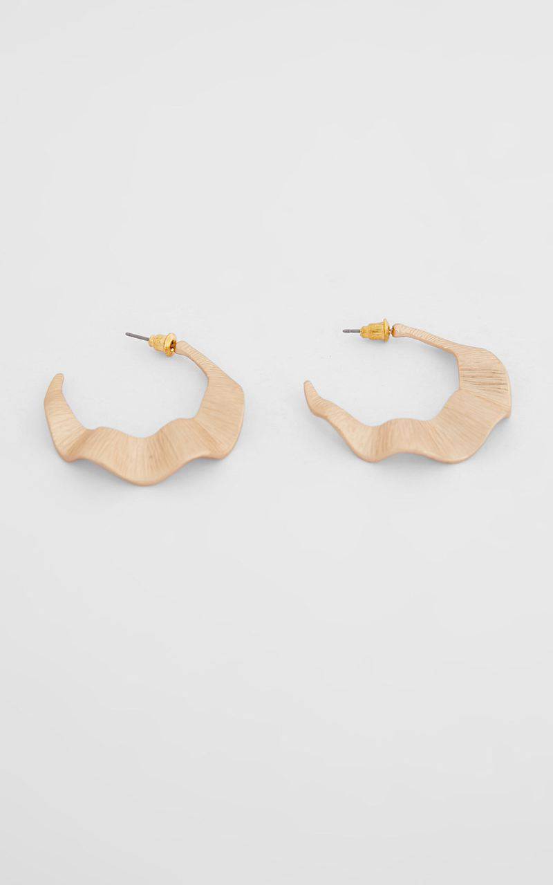 Showpo Celynna Earrings - Wavy Half Hoop Earrings Gold | WCAYNI159