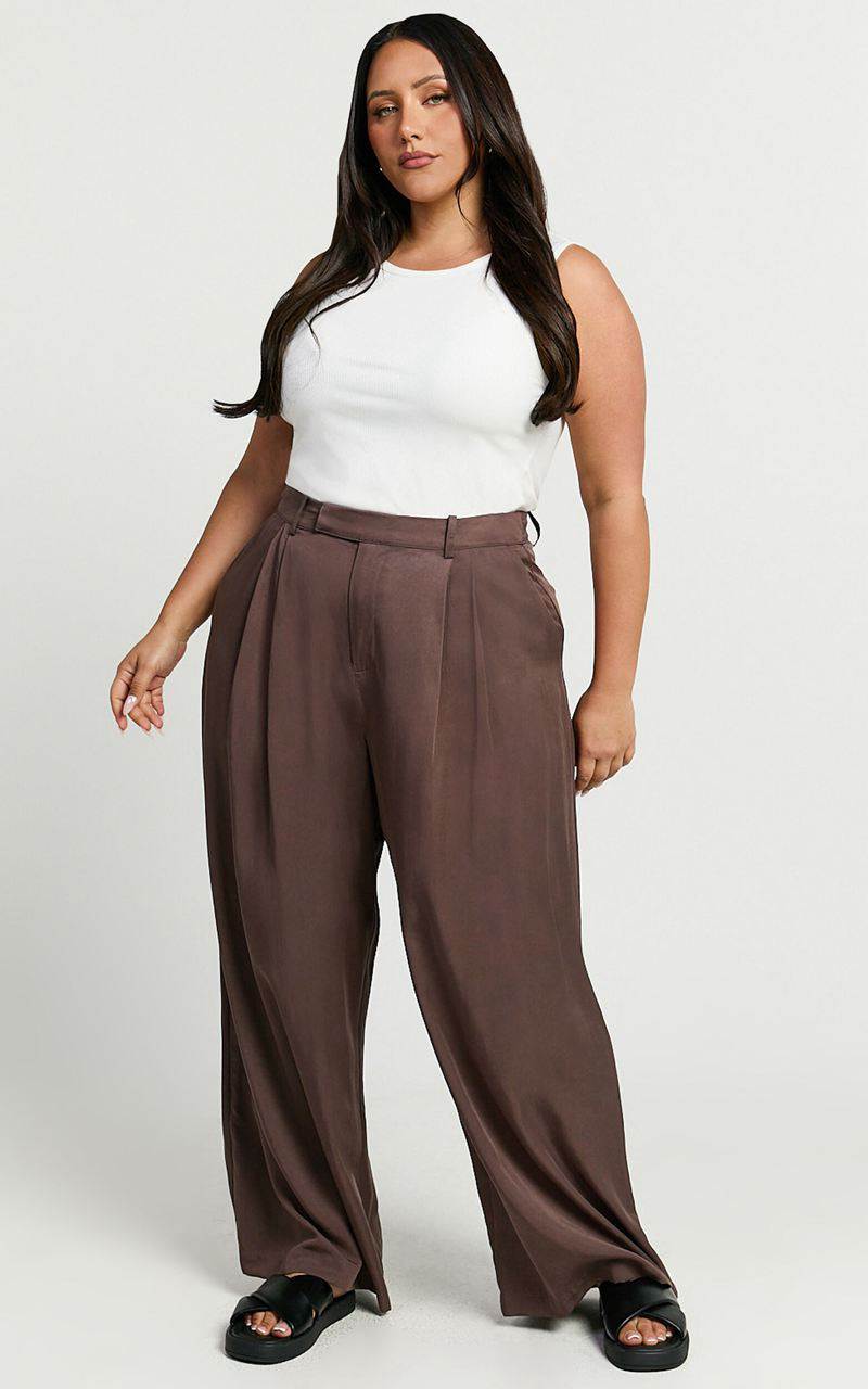 Showpo Clarke Pants - High Waist Wide Leg Pants Slate | KCUASW615