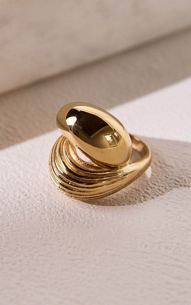 Showpo Demi Statement Ring Gold | WBYHNF567