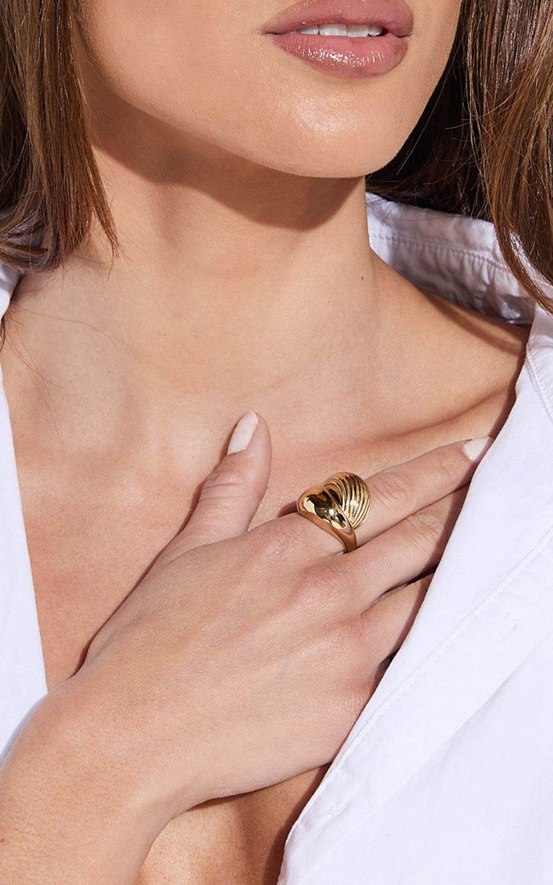 Showpo Demi Statement Ring Gold | WBYHNF567