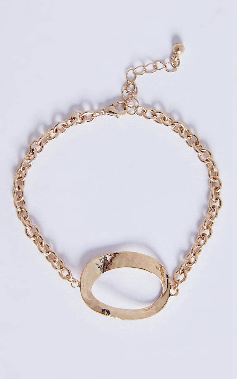 Showpo Dolores Bracelet - Open Circle Shape Chain Bracelet Gold | AUZYWP347