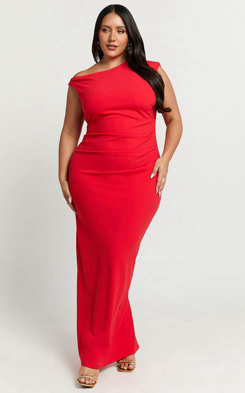 Showpo Genie Maxi Dress - Off The Shoulder Dress Red | RGEWBY735