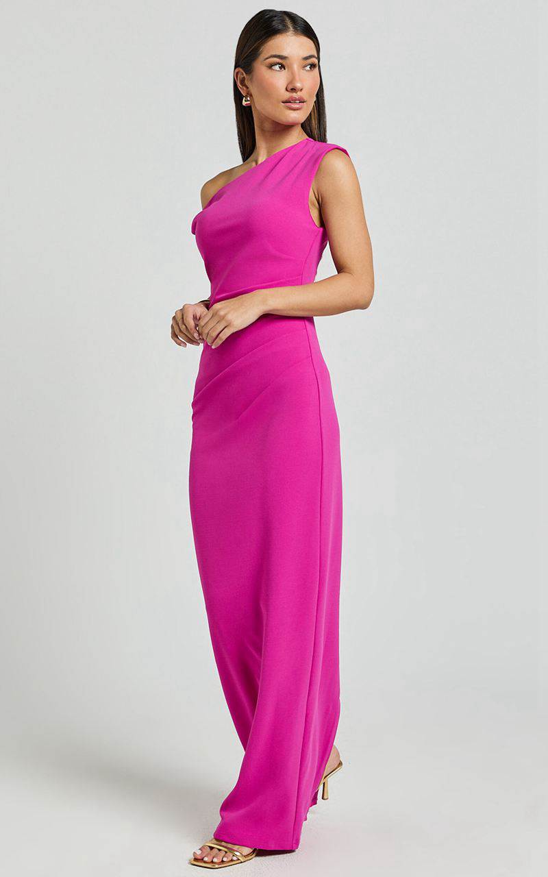 Showpo Genie Maxi Dress - Off The Shoulder Dress Pink | PEYWVC123