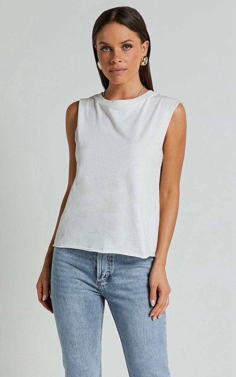 Showpo Gia Tee - High Neck Tshirt White | WBQHOU378