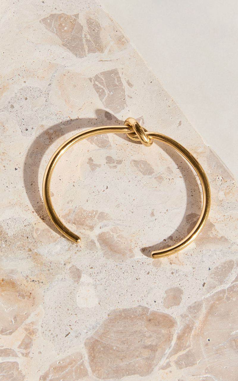 Showpo Gladys Bracelet - Thin Band Knot Detail Bracelet Gold | KYJTNF397