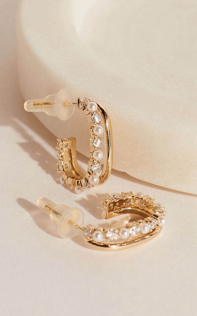 Showpo Haisley Hoop Earrings Gold | KECUMR519