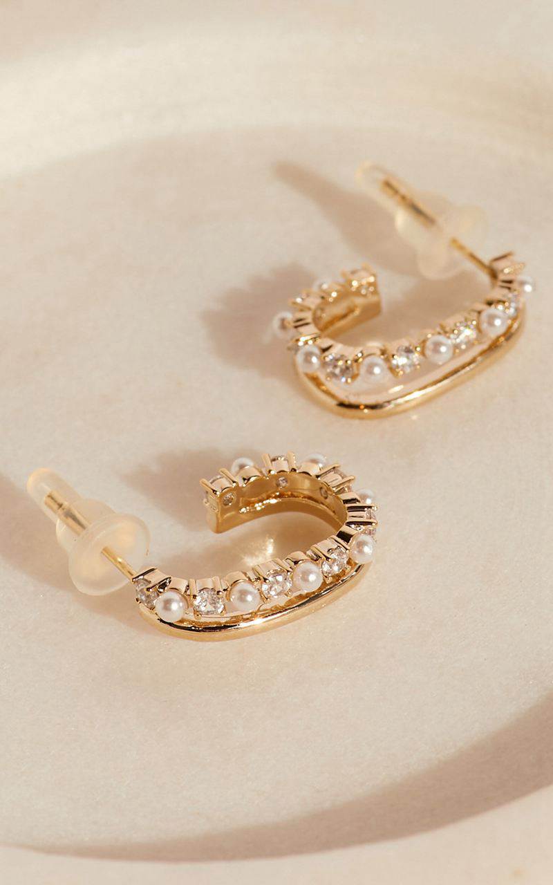 Showpo Haisley Hoop Earrings Gold | KECUMR519