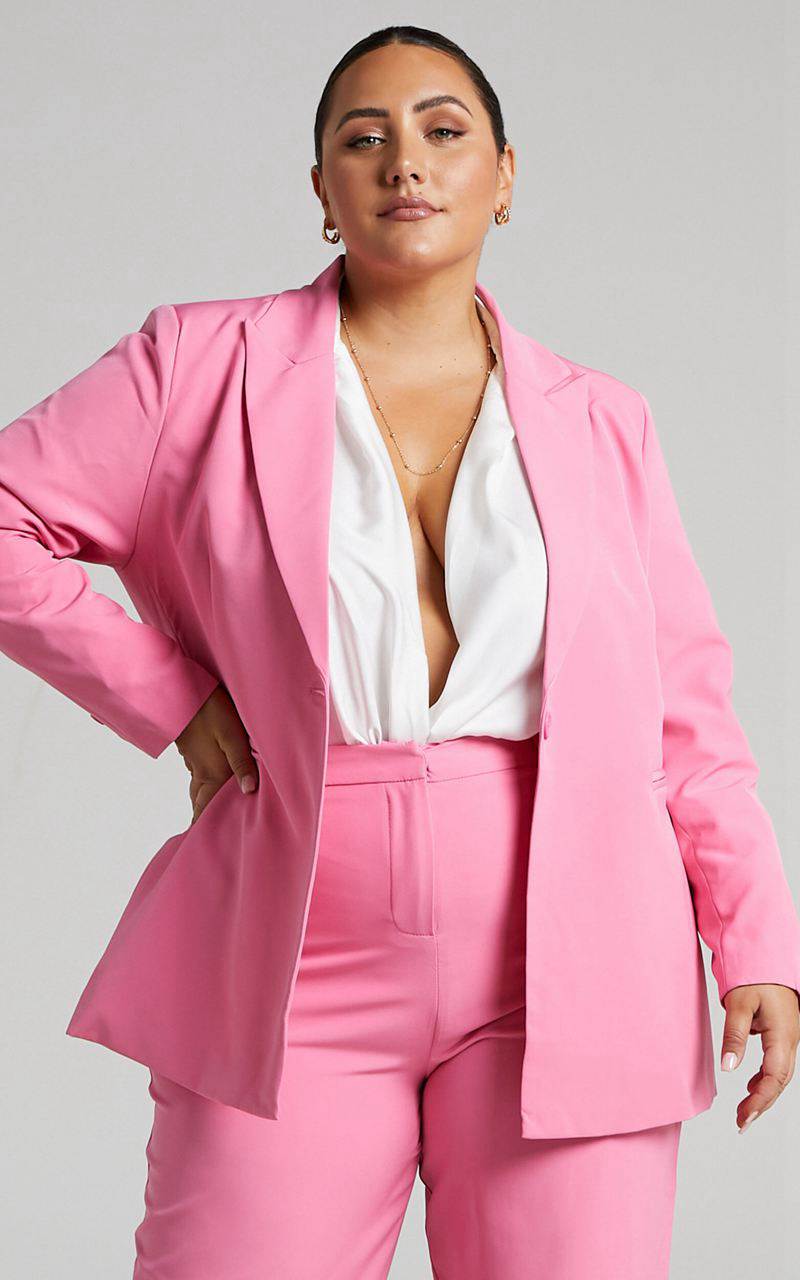 Showpo Hermie Blazer - Single Breasted Blazer Pink | BERZFV724