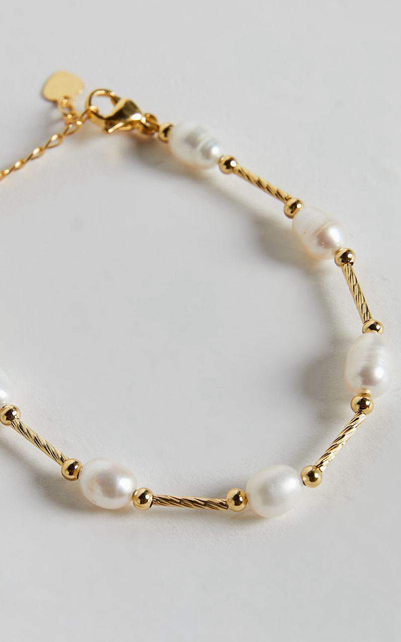 Showpo Irene Bracelet - Floating Pearl Bracelet Gold | PVDSXG926