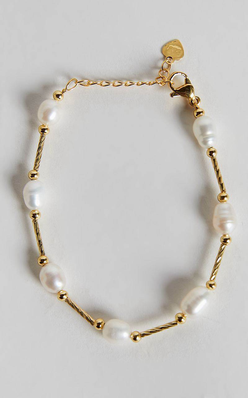 Showpo Irene Bracelet - Floating Pearl Bracelet Gold | PVDSXG926