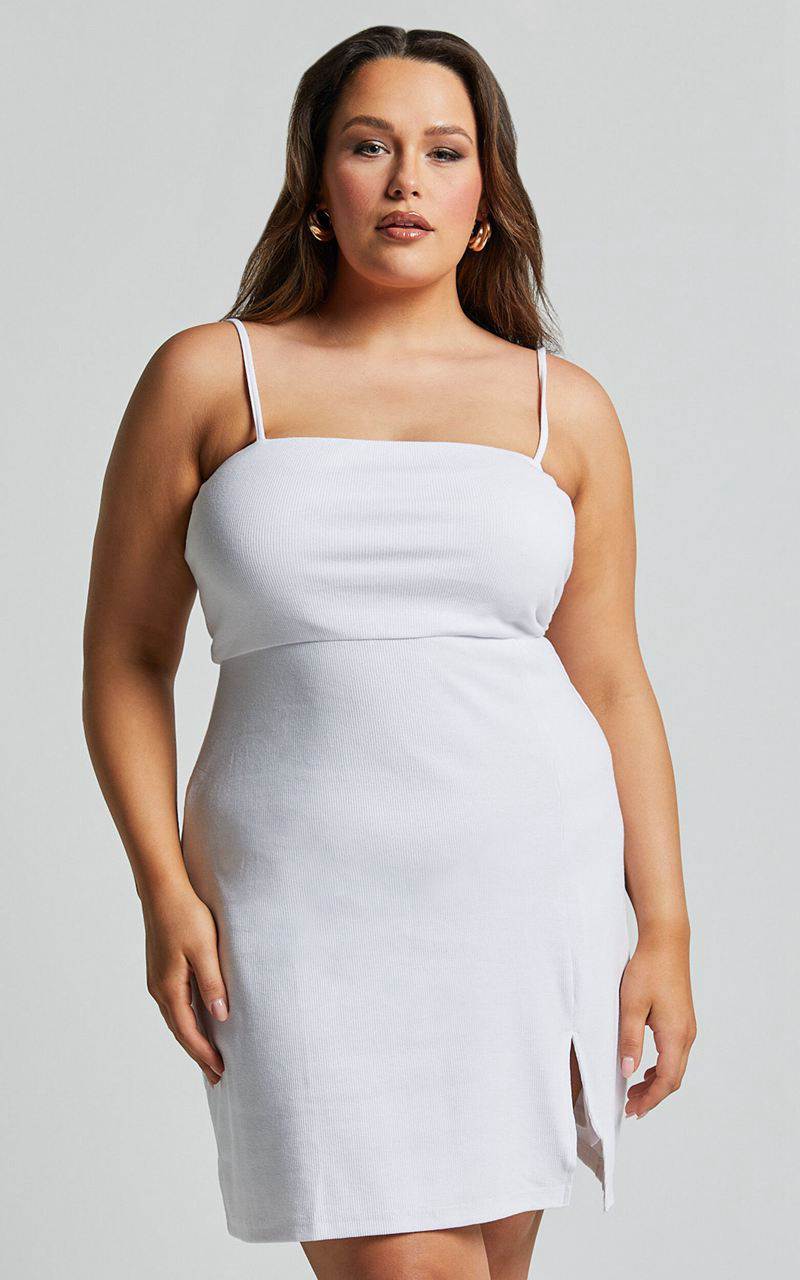 Showpo Island Babe Mini Dress - Strappy Bodycon Dress White | JHFCPA596