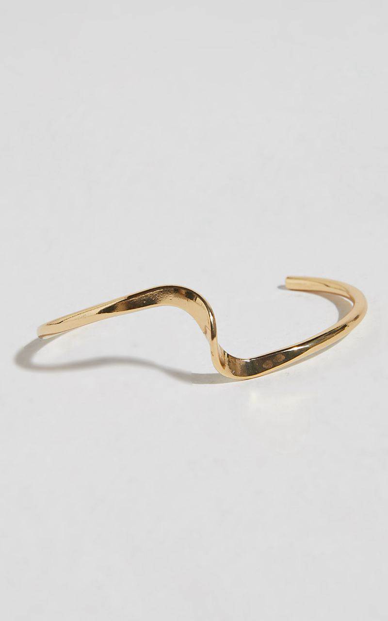 Showpo Ivy Irregular Shaped Bracelet Cuff Gold | JRWXLZ157