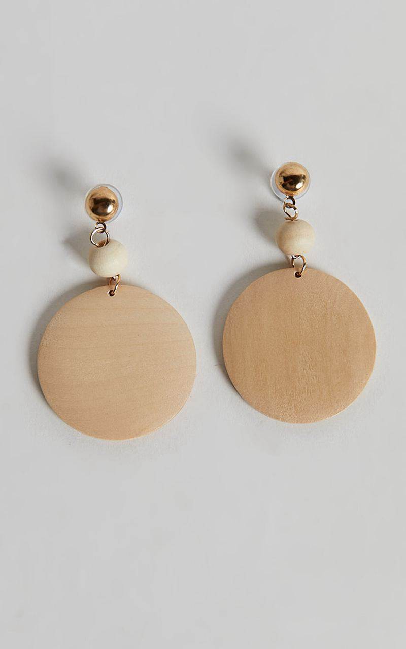 Showpo Jamie Earrings - Oversized Drop Earrings Natural | MIAXZB370