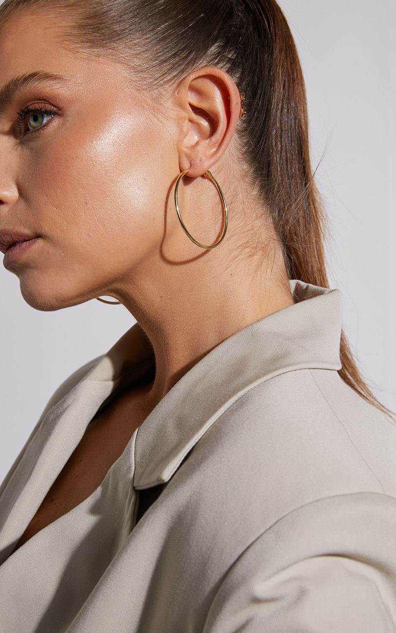 Showpo Jaxson Hoop Earrings Gold | GAULSD976