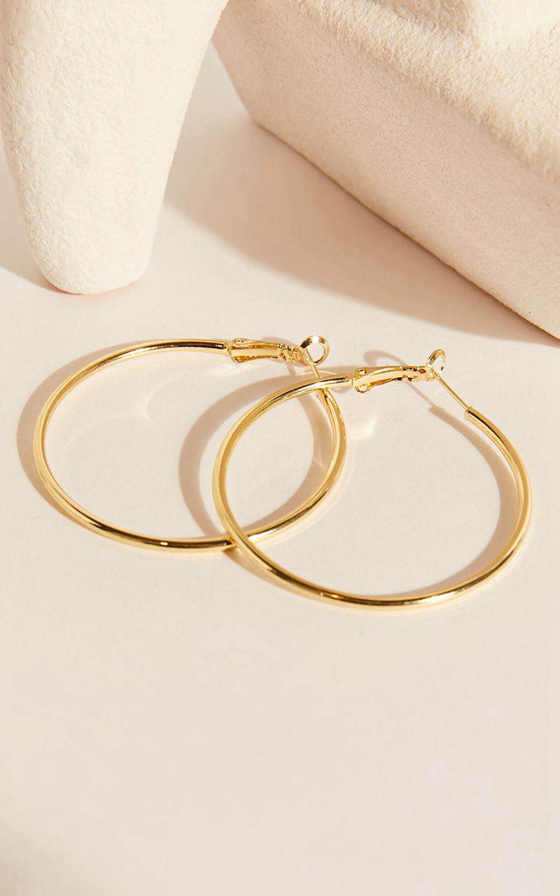 Showpo Jaxson Hoop Earrings Gold | GAULSD976