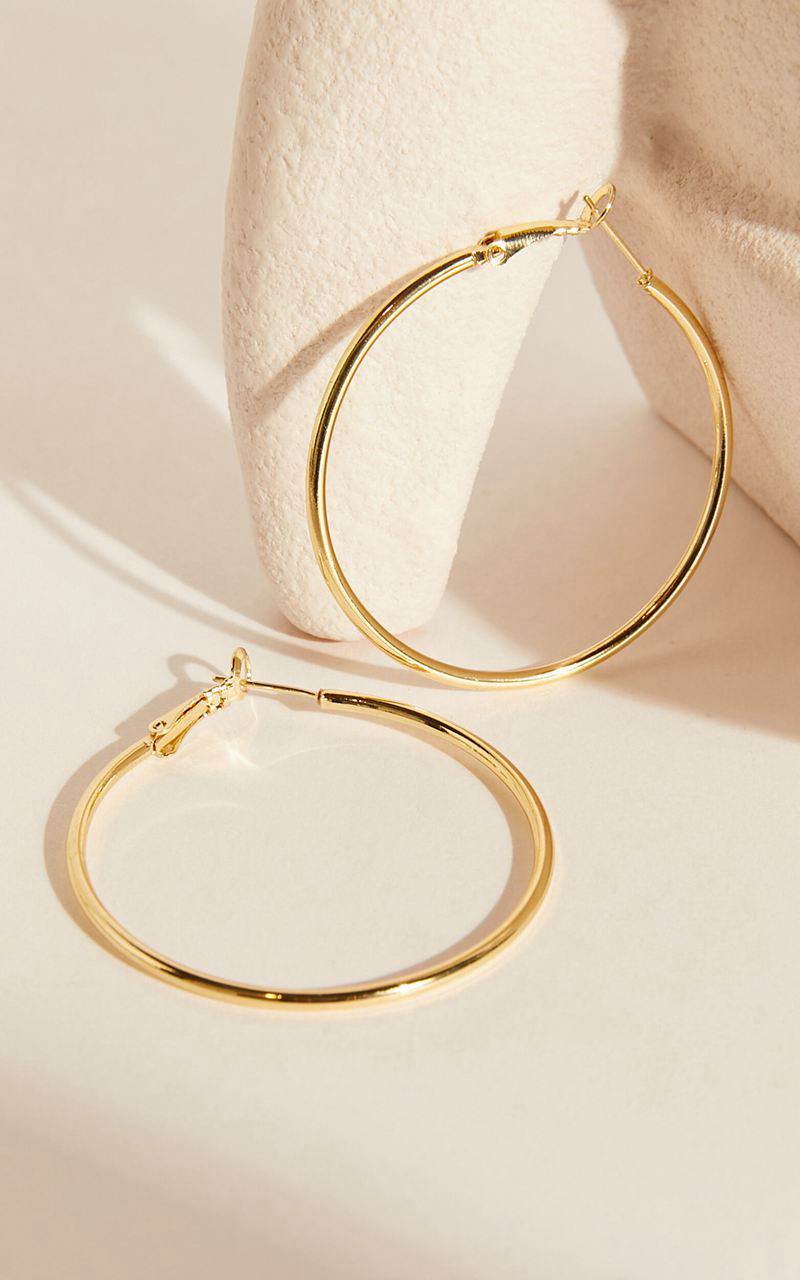 Showpo Jaxson Hoop Earrings Gold | GAULSD976