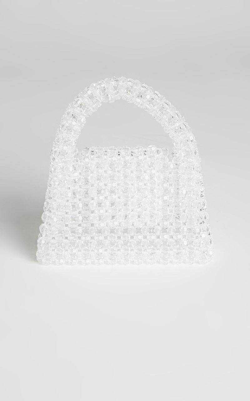 Showpo Jaynee Beaded Bag Clear | FBTAEP036