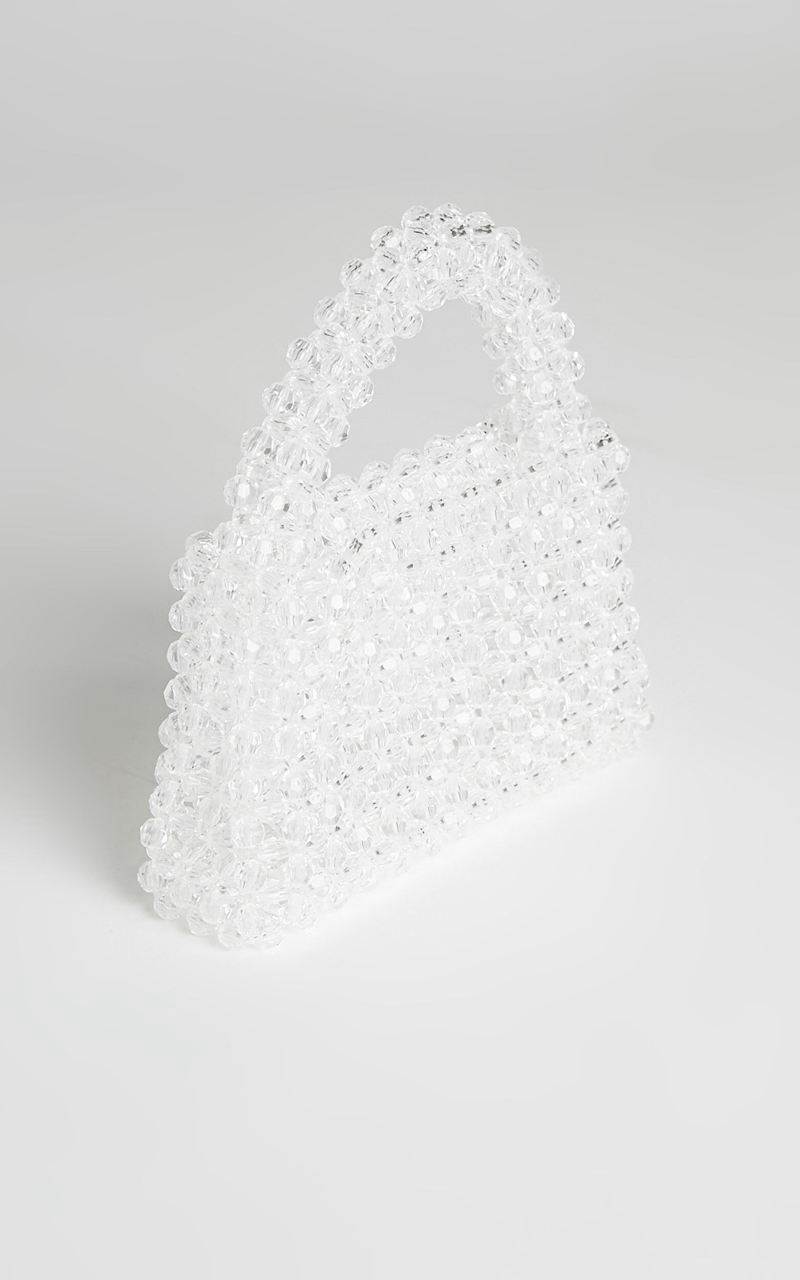 Showpo Jaynee Beaded Bag Clear | FBTAEP036