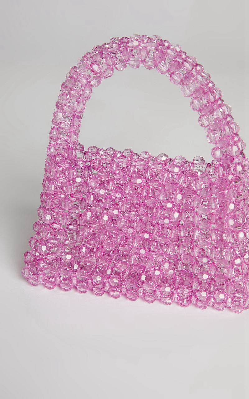 Showpo Jaynee Beaded Bag Purple | EIRBTG945