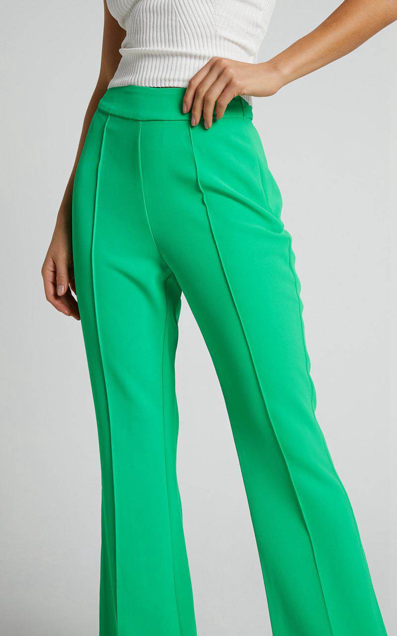 Showpo Jessa Pants - High Waisted Pants Green | KMRCFW473