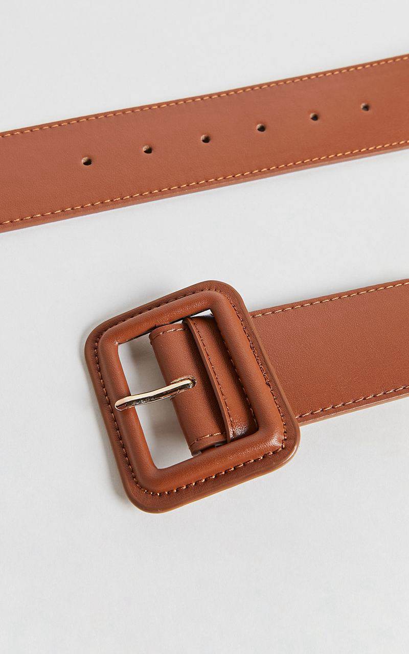 Showpo Kaitlin Belt - Buckle Belt Tan | ZNDVSF657