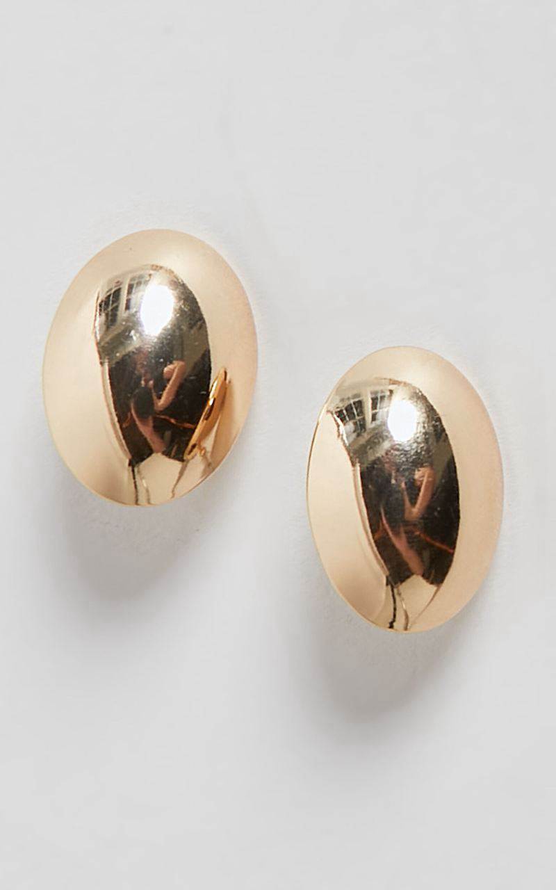 Showpo Kala Earring - Chunky Oval Earrings Gold | KBLORC736