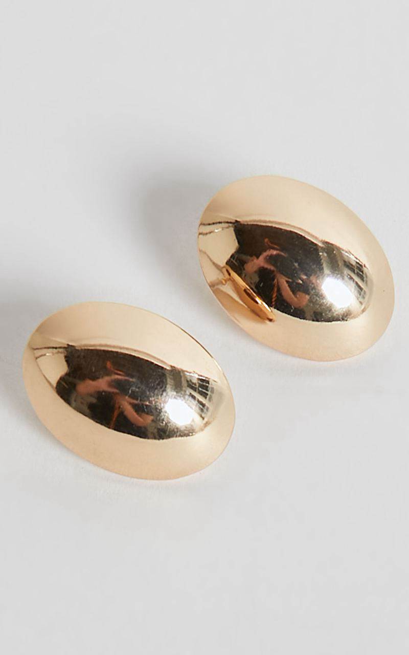 Showpo Kala Earring - Chunky Oval Earrings Gold | KBLORC736