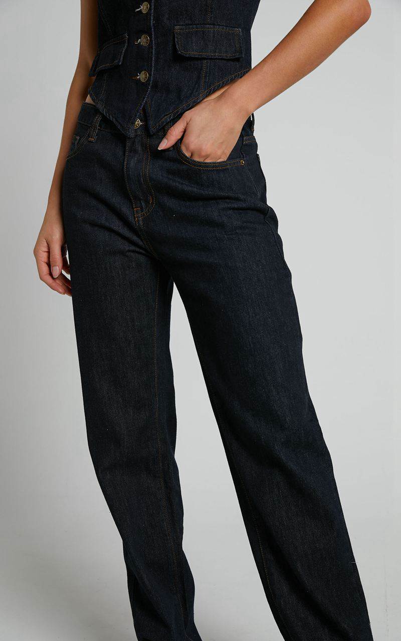 Showpo Lioness - Crawford Jeans Dark Denim | QXUTNG258