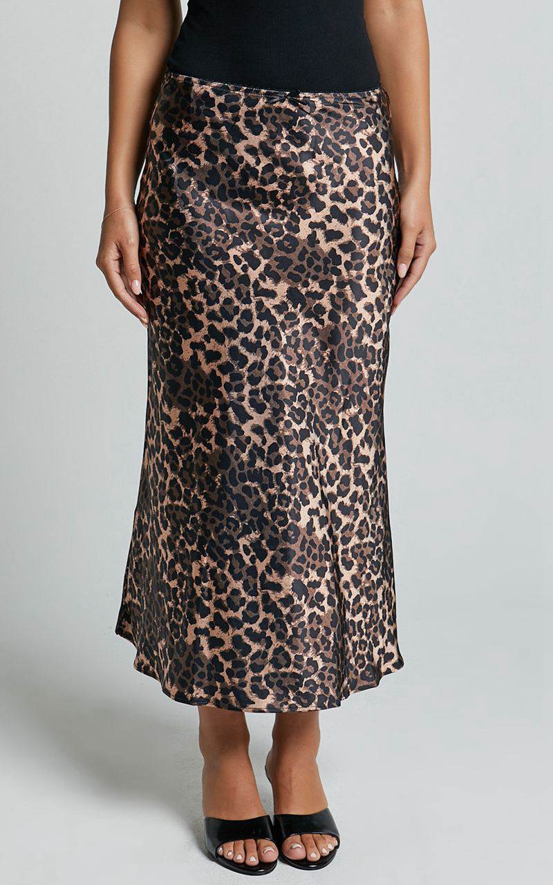 Showpo Lioness - Enigmatic Maxi Skirt Leopard | DKZTXO186